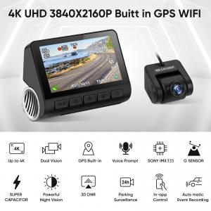China Wifi GPS 4K Car Vehicle Camera Black Box DVR Recorder Camara Dashcam Video Recording on sale