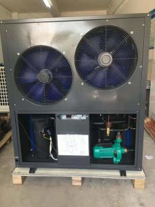 China 20kW with 80 ℃ high temp water outlet , side-discharge fan； air source heat pump water heater factory