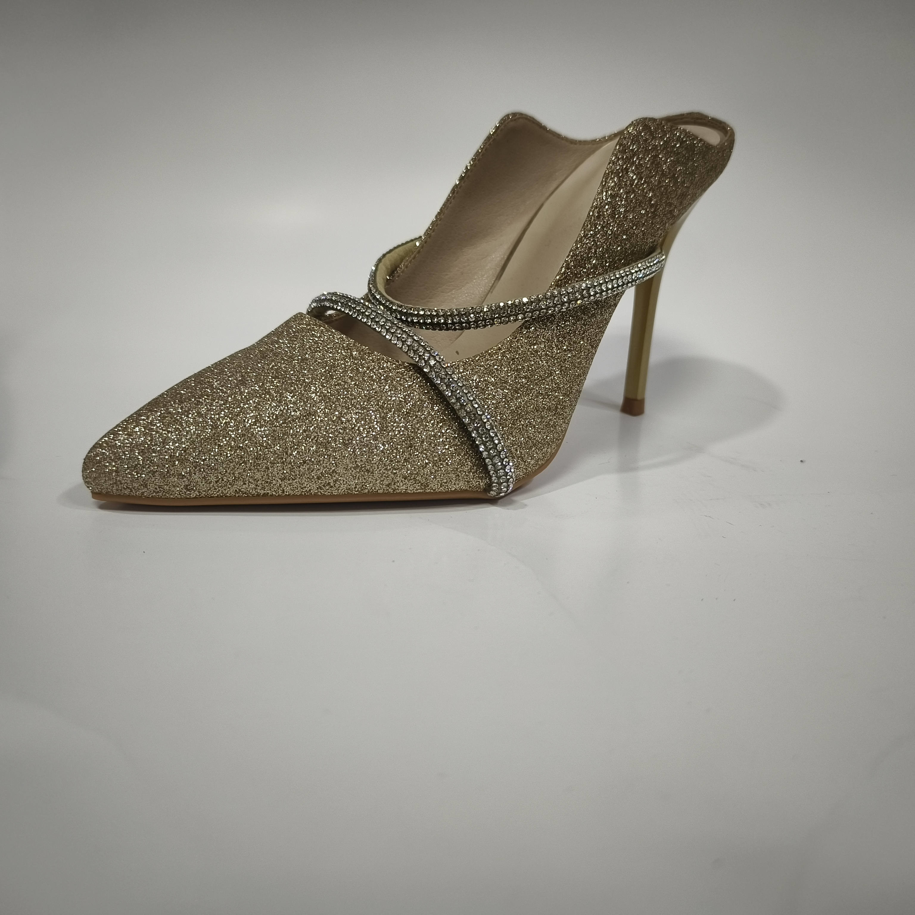 Slip On Leather Lined Pumps With Rubber Outsole