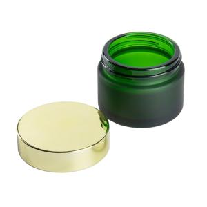 China Custom Clear Green 200g 7OZ Amber Frosted Glass Jars For Candle factory