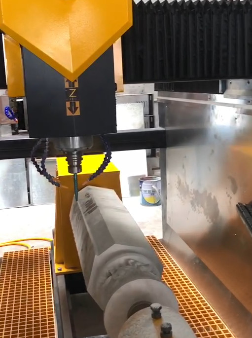 CNC Stone Carving Machine 4 Axis Precision Control System