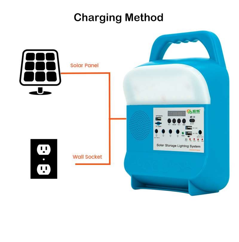 IP55 Easy Solar Power Lighting System Mini Portable With Lithium Battery