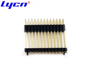 China 2.54mm Double Row Pin Header Connectors Straight DIP / SMT Type With Positioning factory