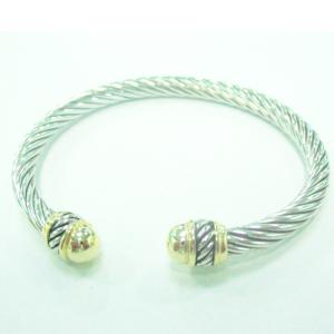 China (B-91)2015 New Style Designer Women's Jewelry Silver Gold Tone Plate Cable Bracelet factory
