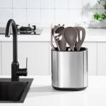 Stainless Steel Kitchen Utensil Holder For Countertop Standing Type Flatware