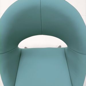 Silicone Leather Swivel Side Chair , Modern Elegant Swivel Chair