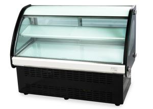 China High Humidity Curved Glass Cake Display Cabinet (90cm-120cm) Countertop Food Cake Showcase factory