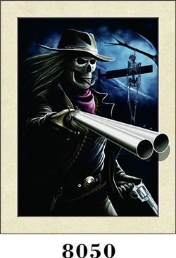 Cool Skeleton Painting 5D Lenticular Wall Poster 4 Colour 3D UV Printing
