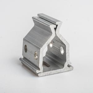 China 6005 T5 Aluminium Machining Parts 30~50mm Thin Film Solar Panel Clamps factory