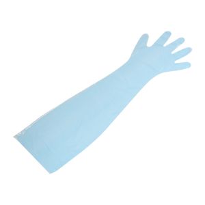 China 7g Food Handling FDA Disposable Shoulder Length Gloves With Elastic factory