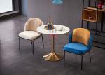 Brushed Golden Tulip Base Marble Coffee Table Trumpet Base Table