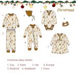 2023 Custom Christmas Baby Infant Romper Dress baby girls boys clothes set for