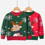 Fall Winter Children Clothes Toddler Pullover Cartoon Sweaters Knitted Christmas