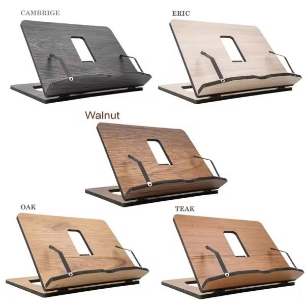 China Customized Portable Foldable Wooden Bookstand Cookbook Reading Table Practical Wooden Reading Support factory