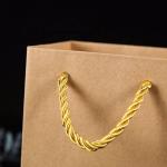 Brown Shopping Paper Craft Bags With Handles Eco Friendly Material