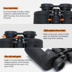 Adults 10X50 Waterproof Marine Binoculars With Rangefinder Compass For Sailing