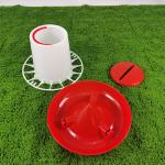 Modern Plastic Cylinder Poultry Feeder 9L Capacity Feeding Chickens Ducks Geese