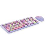 Macaron Round Keyboard Lipstick Girl Wireless Mouse Punk Office Suite For
