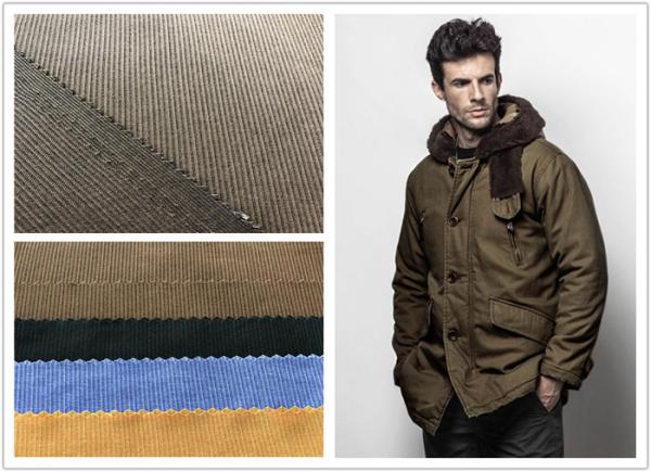 Twill Breathable Outdoor Fabric Mechanical Stretch Stripes Cationic Material