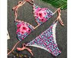Swimwear button 2018 Sexy Bikinis women swimsuit brazilian woman Bandeau Push up