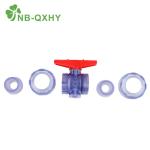 Blow-Down Valve UPVC Transparent Clear Double Union Ball Valve for Aquarium