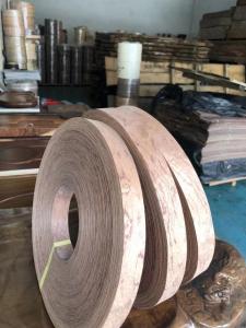 China Customized Edge Sealing Strip Natural Veneer Black Walnut White Oak Leather Covered Edge Sealing 0.5mm Wood Edge Banding factory