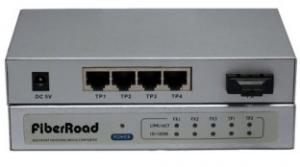 China RJ45 Managed Fiber Optic Switches Support Port Security , Broadcast Storm control factory