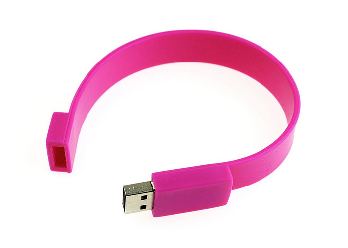 Factory supply customized logo 32G 2.0 yellow color Wrist USB with PP Box packing