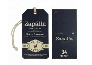 China Modern Custom Printed Kraft Hang Tags With Hot Foil Stamping Surface Finishing factory