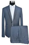 Spring Slim Fit Tailored Suits Grey Check 42-62 Size Adults Business