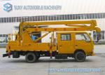 Professional DFAC 18m High Operation Boom Truck Rentals Yellow And White