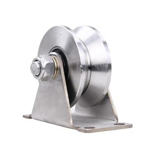 China Groove Wheel Stainless Steel Heavy Duty Caster Wheels Sliding Gate Wheels factory
