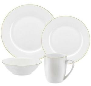 China Royal Worcester Bone China Dinnerware Sets 16 Piece With Gold Rim factory