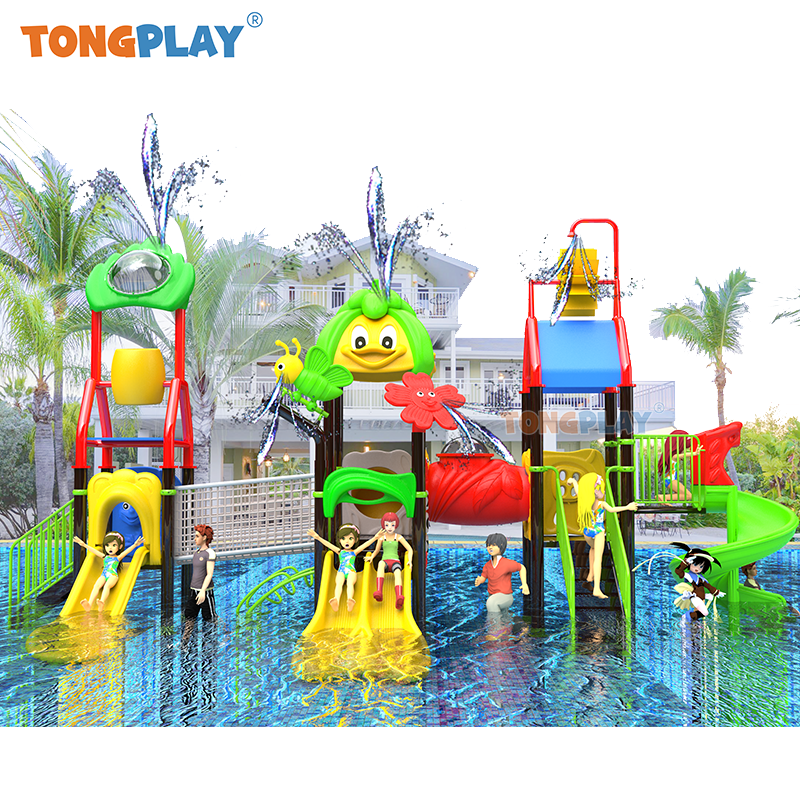 Larger Water Park Slides Design Set Outdoor Playground Equipment Water Play Amusement Entertainment