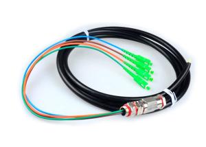 China 4 Core SC Fiber Optic Pigtail Cables Rodent Resistant Waterproof With Black Jacket factory