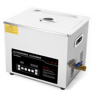 China 2024 New Product Dual Frequency Ultrasonic Cleaner 10L Tank 4pcs Transducers Drain Valve factory