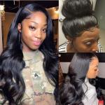 360 Lace Frontal Wigs Brazilian Human Hair Extensions Body Wave Natural Color