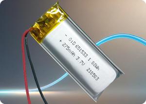 China 280mAh 3.7 V Lipo Battery 500 Cycles 1C Lipo Battery OiD651533-280 factory