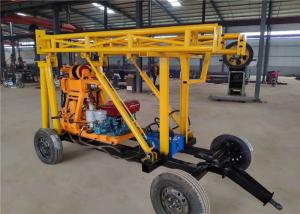 China 100m Trailer Mounted Full Hydraulic DTH Water Drilling Machines For Sale factory