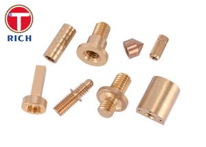 China Brass Cnc Turned Parts Mechanical hardware processing copper parts turning precision textile machine parts factory
