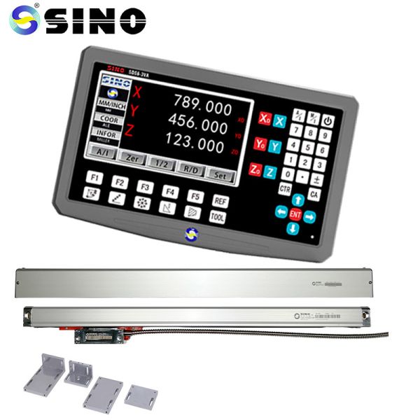 SINO SDS6-3VA 3 Axis LCD Digital Readout System DRO Display Linear Scale Glass
