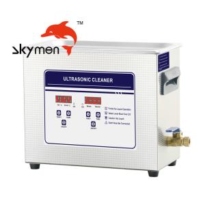 China 6.5L ultrasonic cleaner digital timer adjustable with stainless steel basket for dental clinics chemical cleaning factory
