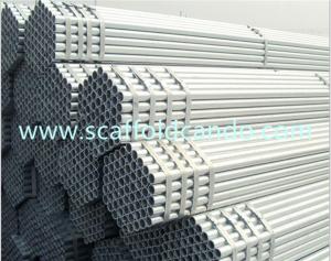 China Q235 Hot dipped galvanized scaffolding steel pipe, GI tube, HDG pipe, 48.3mm OD, 3000mm, 4000mm,6000mmL BS1139, EN10219 factory