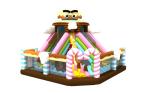 Pink Full Digital Painting Inflatable Fun City Candy World / Blow Up Amusement