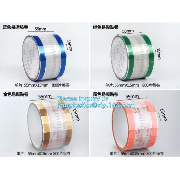 Easy Tearing Remove Masking Tape Seal Drinks And Bags,Easy TAPE OPP Tape food