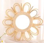Natural Handmade Decorative Wall Rattan Mirror Modern Luxury home decorations