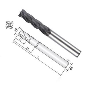 China 1 Flute Solid Tungsten Carbide End Mills Square For Graphite factory