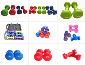 China PVC dumbbells 5kg, PVC dumbbells 10kg, PVC dumbbell set, PVC dumbbell price factory