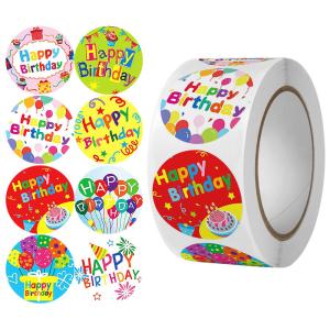 China Birthday Party Custom Sticker Labels 160g/Roll For Cookies Packaging factory