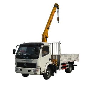 China 140hp Straight Boom Mobile Truck Crane with 5m Max. Lifting Height Mini Crane Truck factory